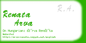 renata arva business card